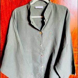 Bryn Walker Top Jacket L 100% Linen
